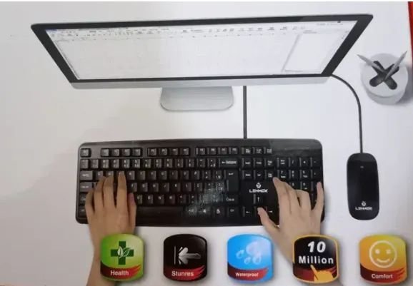 Kit Teclado e Mouse com Fio Usb Padrão Lehmox - LEY-214 - Imagem 3